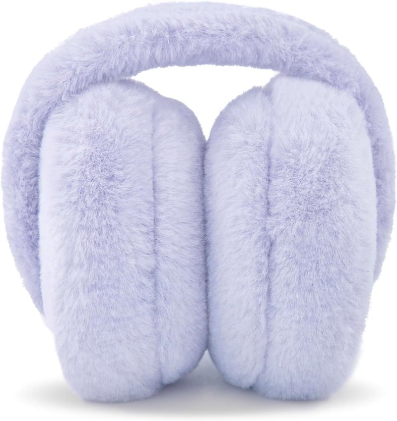 YATANAM Women Ear Muffs Winter Girls White Earmuffs Fuzzy Kids Black Ear Muff Cute Fluffy Ear Warmers Foldable Ear Covers Boy - Image 2